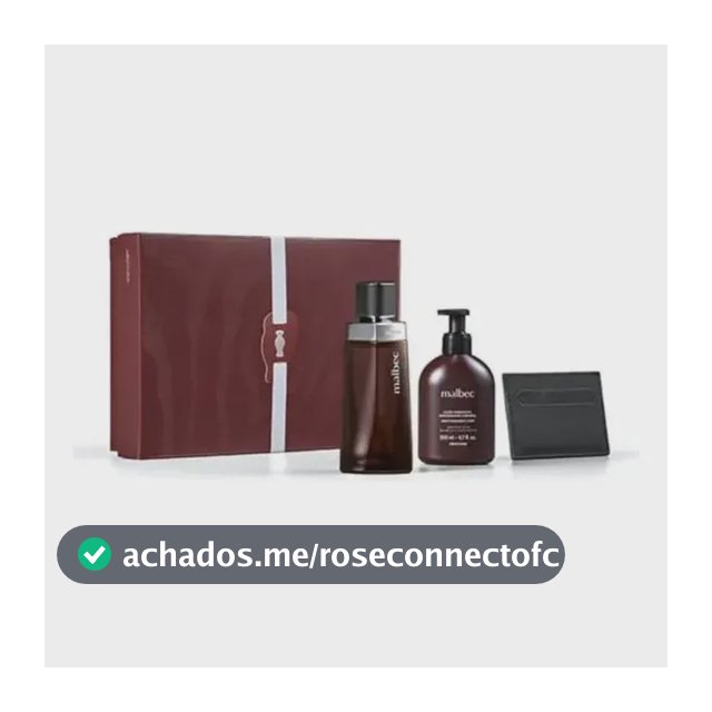 Kit Presente Malbec Tradicional, Carteira , Hidratante (3 itens) O Boticário