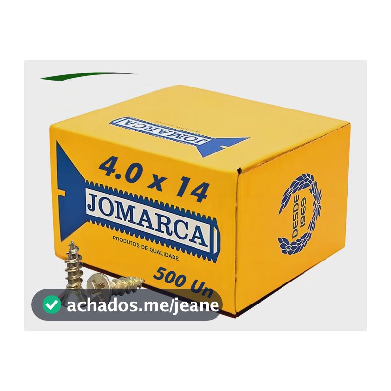 Parafuso Madeira Philips 4,0 x 14 Cabeça Chata Bicromatizado Caixa 500 Unidades Jomarca