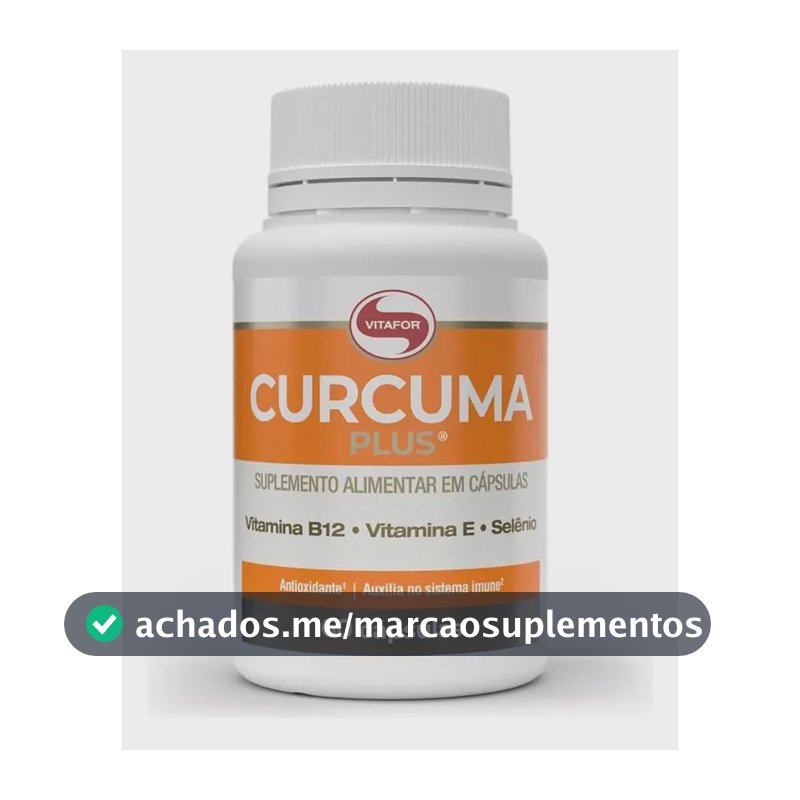 Cúrcuma Vitafor em cápsula Sem sabor x 45g de 60 un