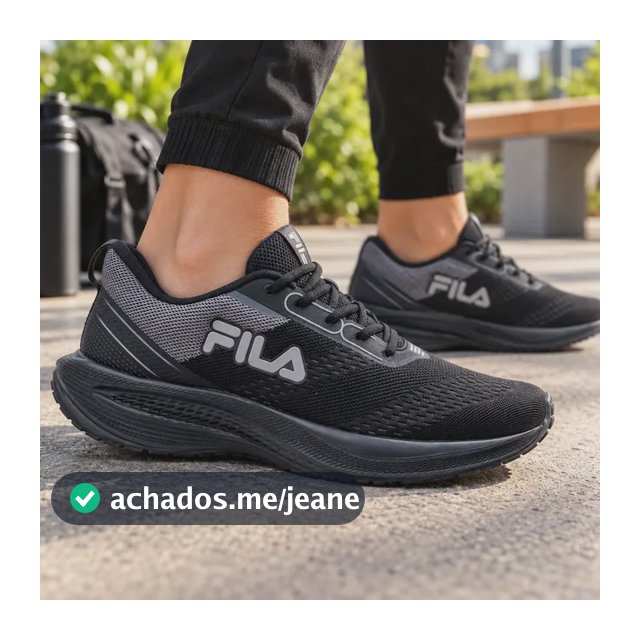 Tênis Fila Masculino Rise Up Esportivo Treino Original Preto/cinza/grafite Liso 40 40