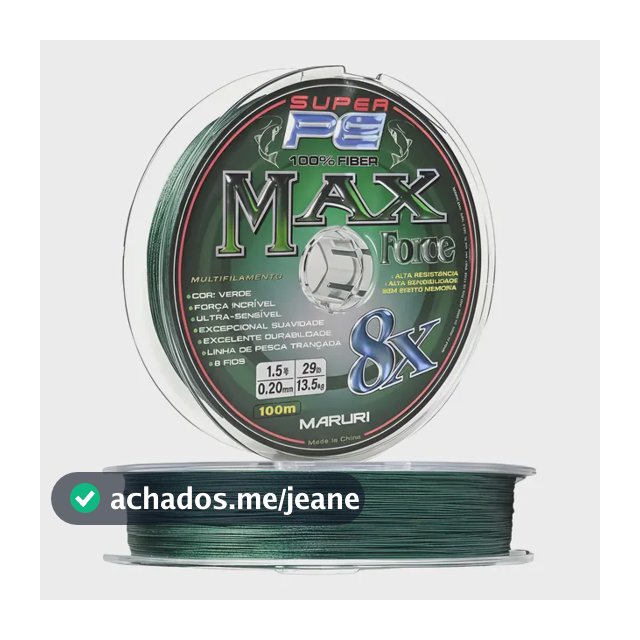 Linha Multifilamento 8x Maruri Max Force 100m Verde Escuro