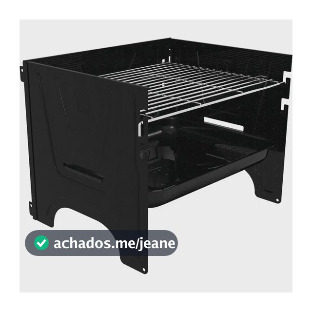 Churrasqueira portátil a carvão aço Tramontina TPC-380 praia pesca cor preto