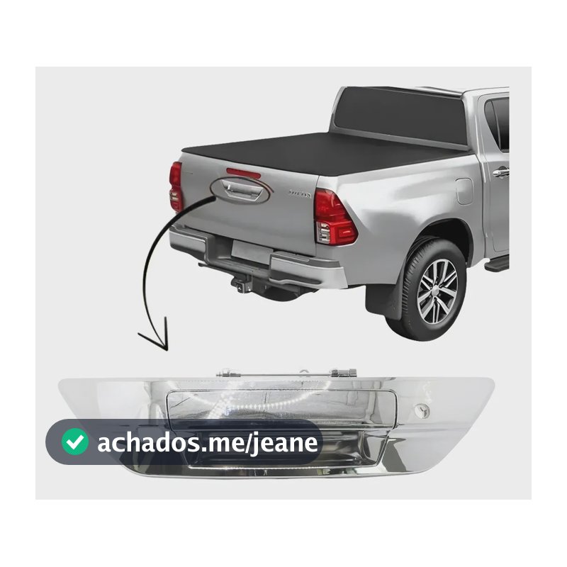 Maçaneta Externa Tampa Traseira Cromada Para Hilux 2016-2024