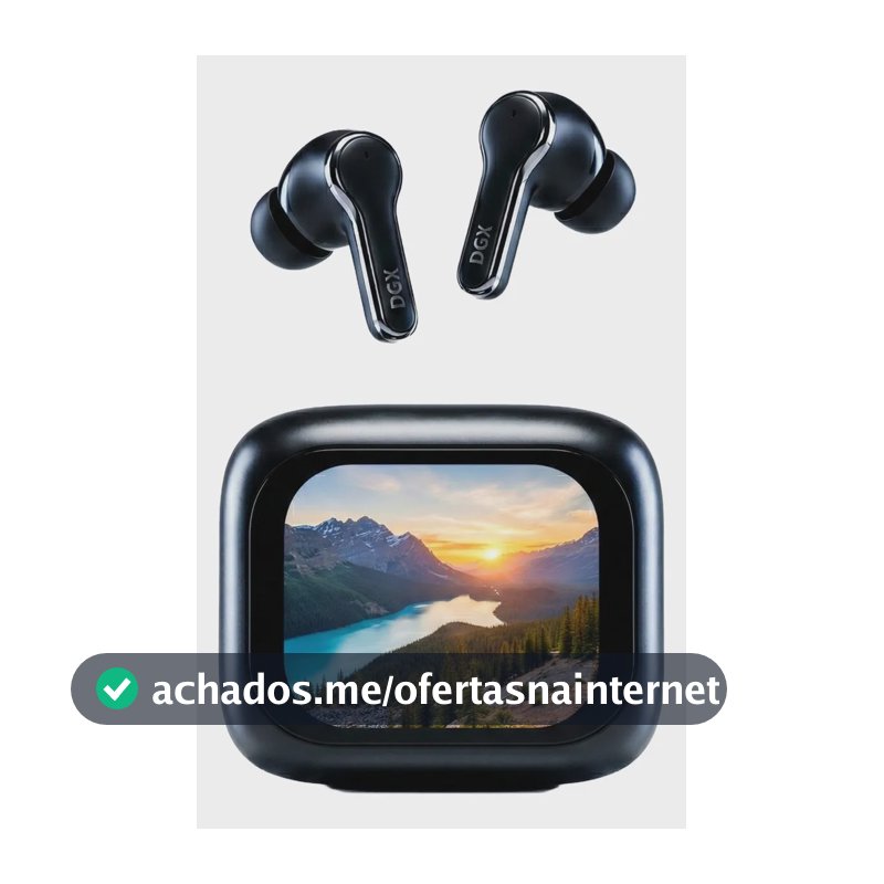 Fone De Ouvido Sem Fio Bluetooth Anc E Enc Earphone Dgx Cancelamento De Ruído Smart Case Com Tela TouchScreen