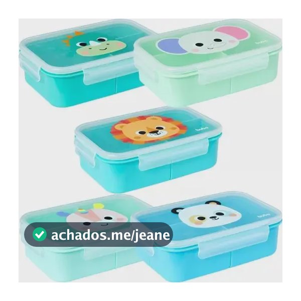 Marmitinha Lunchbox Com Divisórias Buba Infantil Lancheira Cor Leão