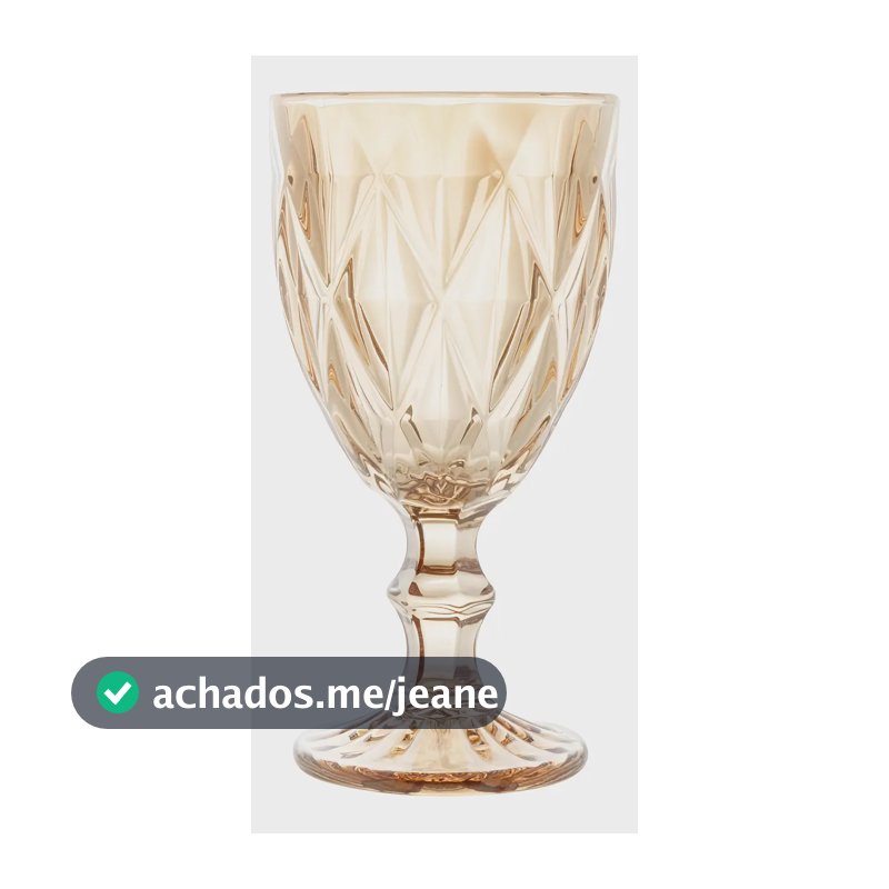Jogo De Taça 6 Peças Diamond Âmbar Metalizado 325ml Lyor