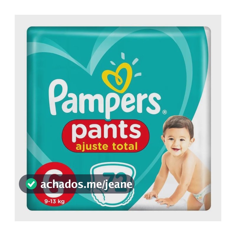 Fralda Pampers Pants Ajuste Total Top G 72 Unidades Gênero Sem gênero Tamanho Grande (G)