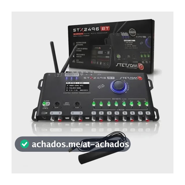 Processador Crossover Stetsom Stx2496 Bluetooth Rca E Fio 12 Preto