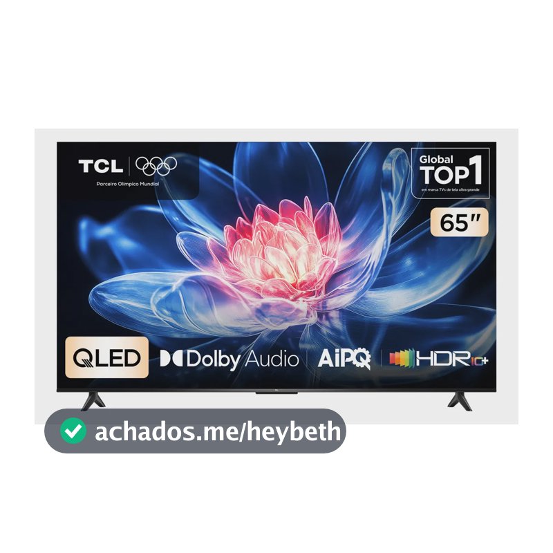 Smart Tv Tcl 65 Polegadas Qled 4k T6c Wifi Bluetooth Google Tv Tela Hva E Hdr10+ 65t6c