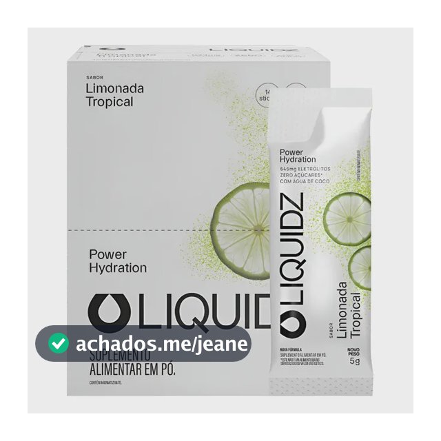 Liquidz Eletrólitos Isotônico Zero Açúcar 14 Sachês Limonada