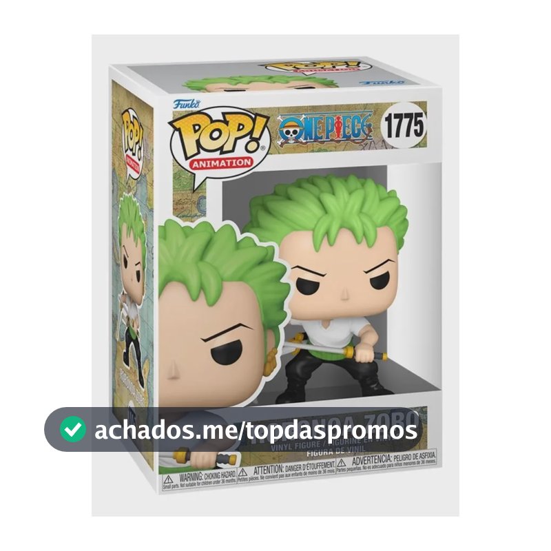 Boneco Funko Pop! One Piece - Zoro Com Duas Espadas