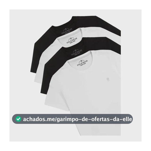 Kit 4 Camisetas Masculinas Polo Wear Sortido Sortido G Liso