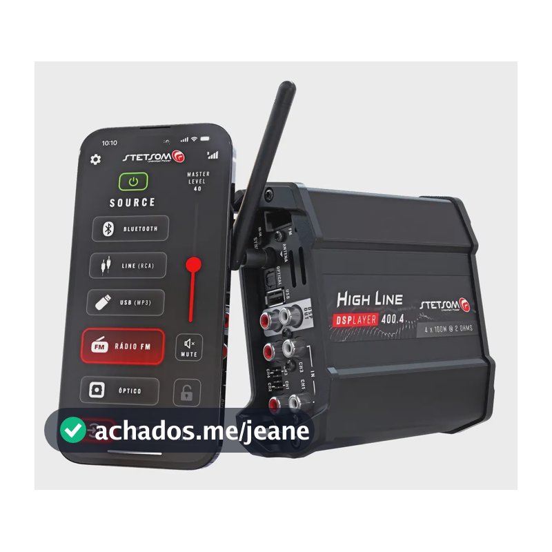 Módulo Stetsom Hl 400.4 Dsplayer Amplificador Bluetooth Player Dsp Play 400x4