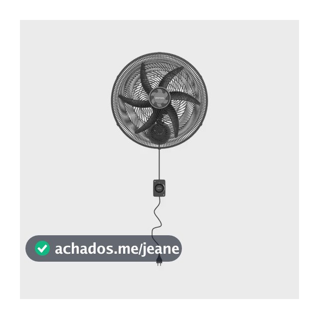 Ventilador Parede 50cm 6Pás Monta Fácil Preto Ventisol