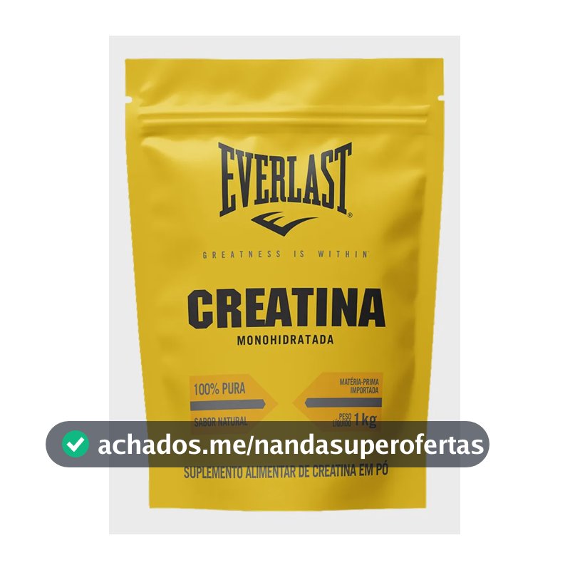 Creatina Monohidratada 1kg 100% Pura - Everlast