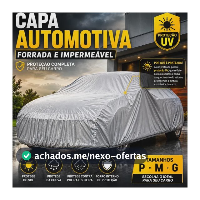 Capa Pra Cobrir Carro Forrada  Impermeável Tamanho P M G