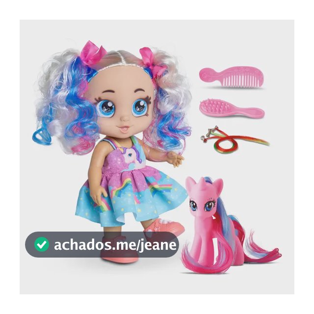Boneca My Best Unicórnio De Cabelo Colorido Para Pentear