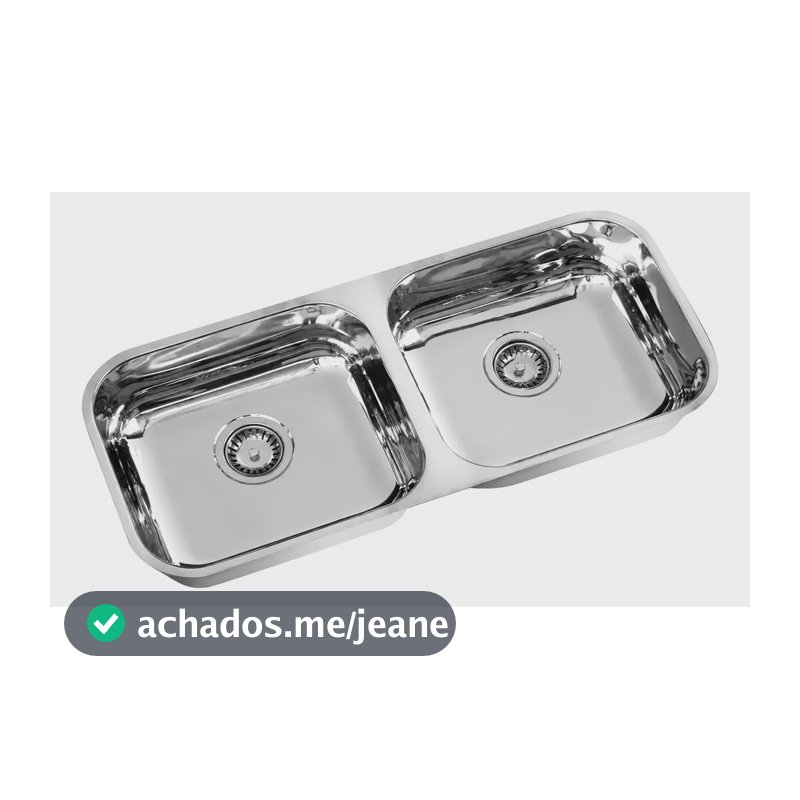 Cuba Dupla Inox 82x34x17cm Aço 430