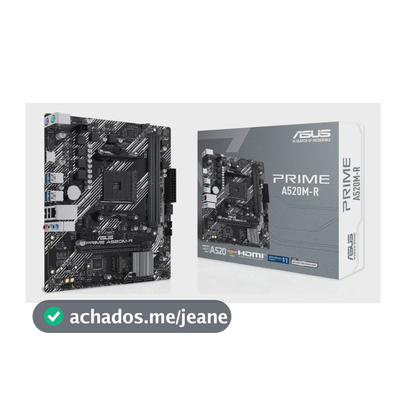 Placa Mãe Asus Prime A520m-r, Ddr4, Amd Am4, M-atx, Amd Am4