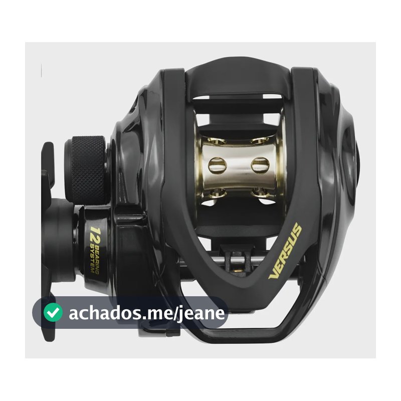 Carretilha Marine Sports Versus 12000 Gts Lado Direito Preto Direito