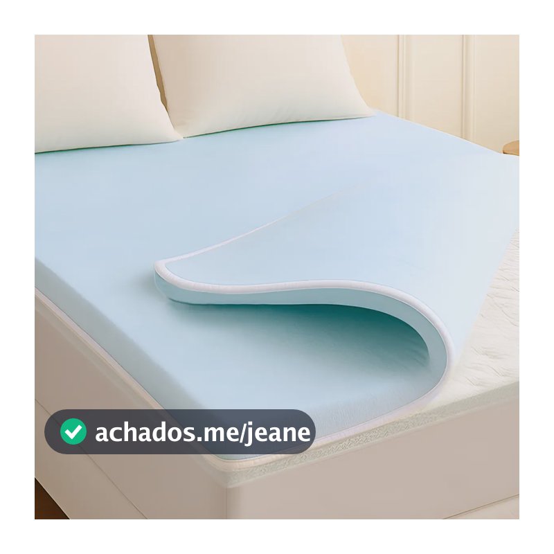 Pillow Top Queen De Espuma 4cm Viscoelástico Gel Sense Nasa Cor Branco Desenho do tecido Liso