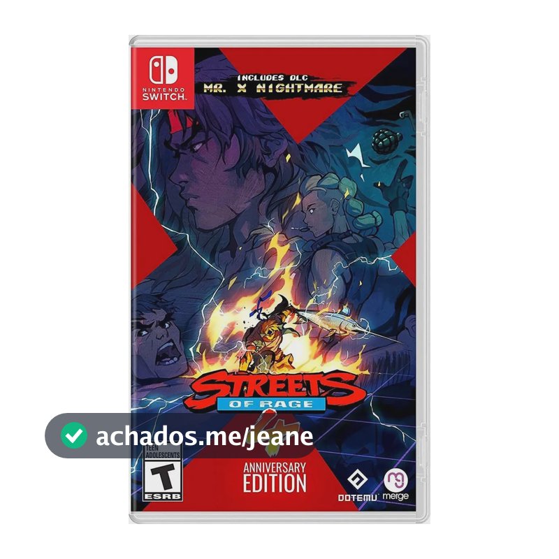 Streets of Rage 4 Edição de aniversário Nintendo Switch (Físico)