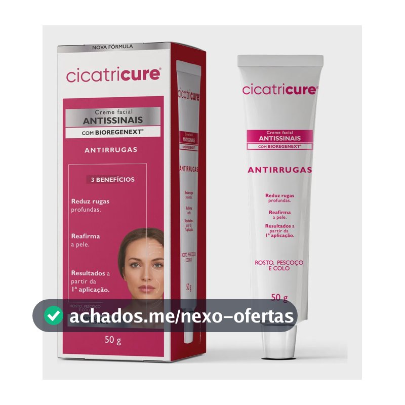 Creme Facial Antissinais Cicatricure Antirrugas 50g - Rosto e Corpo e BioRegenext