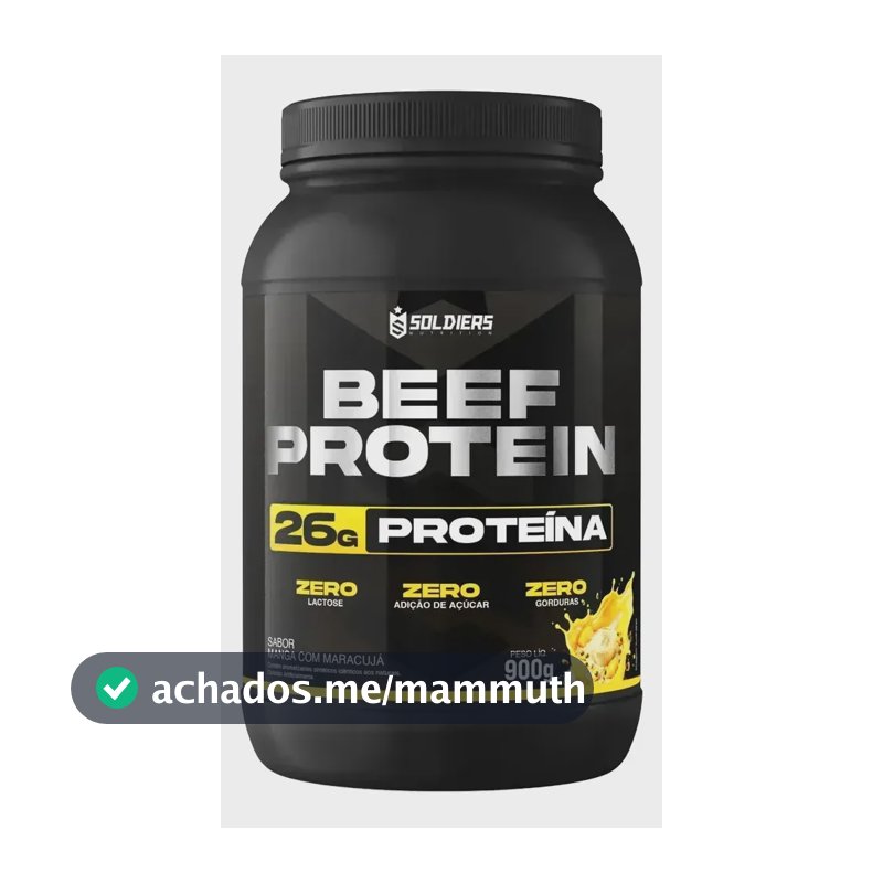 Proteína Beef Protein Zero Lactose Suplemento Alimentar Em Pó Manga Com Maracujá 900g - Soldiers Nutrition