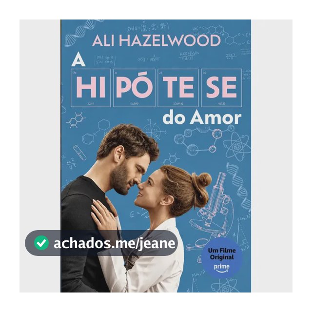 A Hipótese Do Amor De Ali Hazelwood com sobrecapa do filme