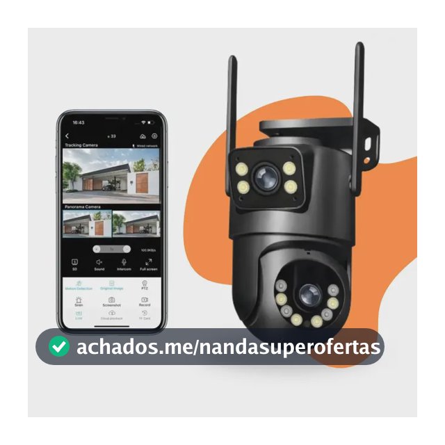 Câmera De Segurança Ip Interna Externa Wifi A28/a31/8695 Dome Lente Dupla Lentes 2 Em 1 Prova Dagua Ip66 App Icsee/yoose Vigilância Visão Noturna Infravermelho Alarme Auto Tracking Brazuca Preto