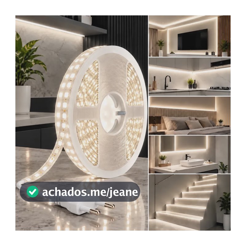 Fita De Led Branco Neutro 4000k 10 Metros Direta 240led/m Luz Branco-neutro
