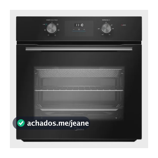 Forno Eletrico De Embutir 68l Digital Com Air Fryer Midea Preto TSD62 Grill Conveccao Timer Touch Painel Cesto Airfryer 220V Assar Fritar Sem Oleo Multifuncional Cozinha Espacoso 60cm Silencioso 1875W