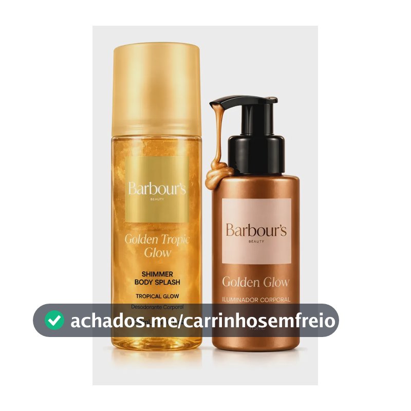 Kit Shimmer Body Splash E Iluminador Golden Glow Barbour's Dourado