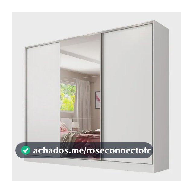 Guarda Roupa Casal 100% Mdf C Espelho Madesa Royale 3 Portas