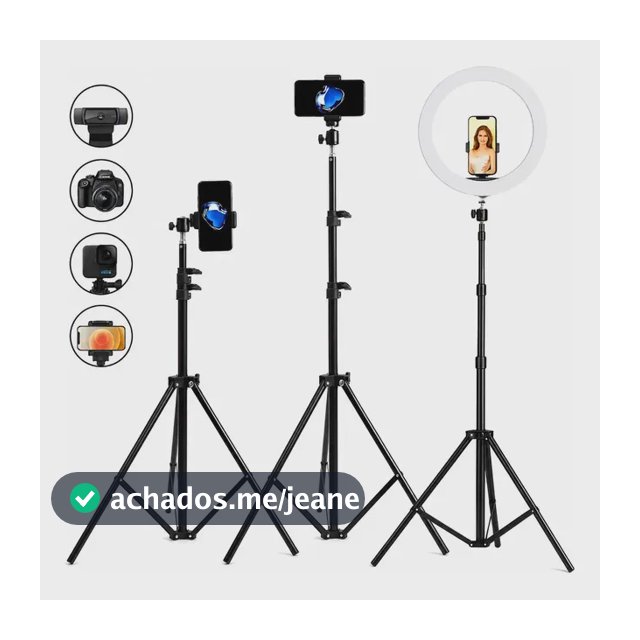 Tripé Celular 1.80m Articulado Alumínio Profissional Suporte Preto