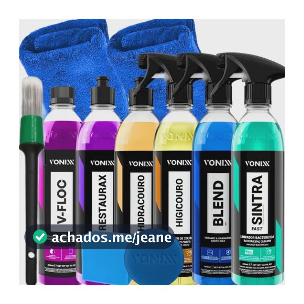 Kit Lavagem Automotiva Completa Profissional Produtos Vonixx