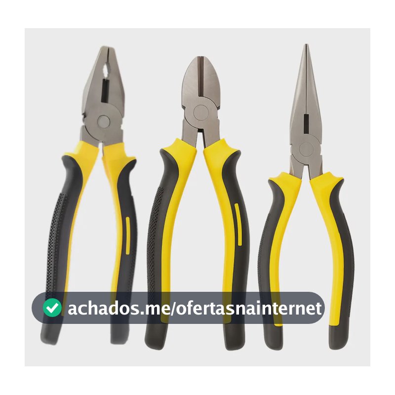 Kit 3x Alicate Para Trabalho (resistente E Durável) 8 - 6pol