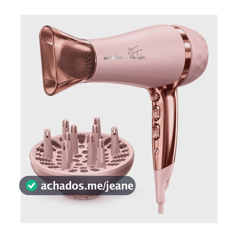Secador De Cabelo Bsc21a Viih Tube Britânia 2100w Bivolt Rosa