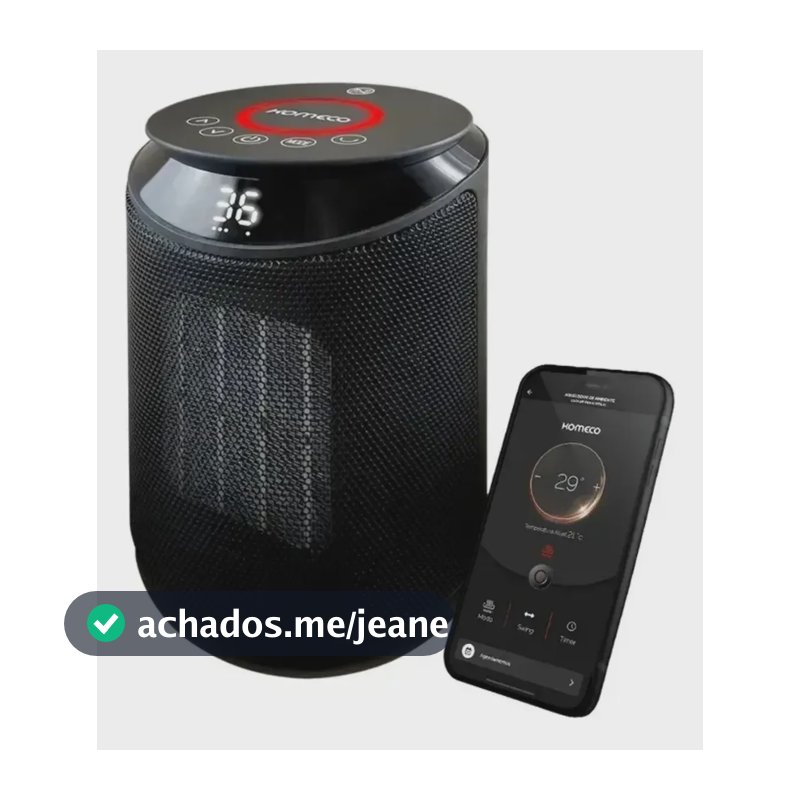 Aquecedor Elétrico Portátil Cerâmico 220v Wifi Komeco 2000w Preto 220v