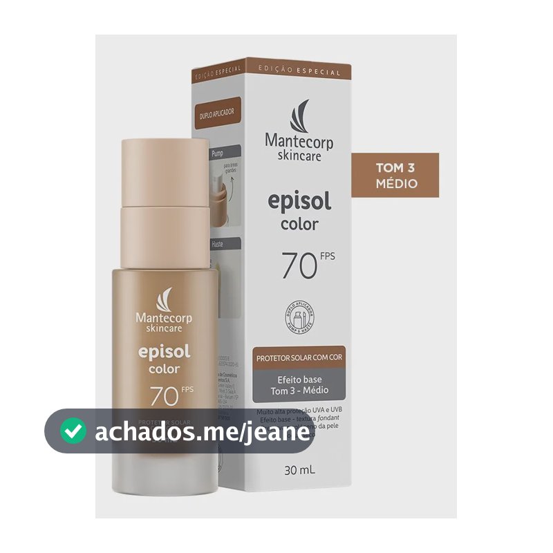 Episol Color Edição Especial Fps 70 Tom 3 - 30 Ml