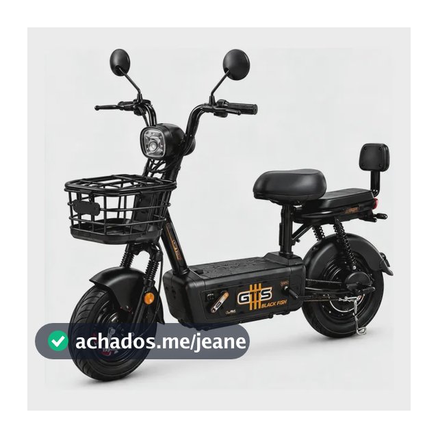 Bicicleta Elétrica Gts Black Fish 500w Aro 14 - Sem Cnh Preto 14
