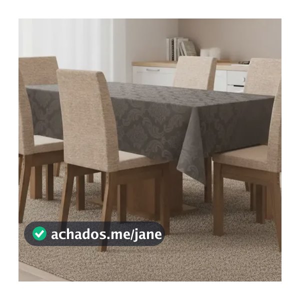 Toalha De Mesa De 6 Lugares Tecido Jacquard Retangular.