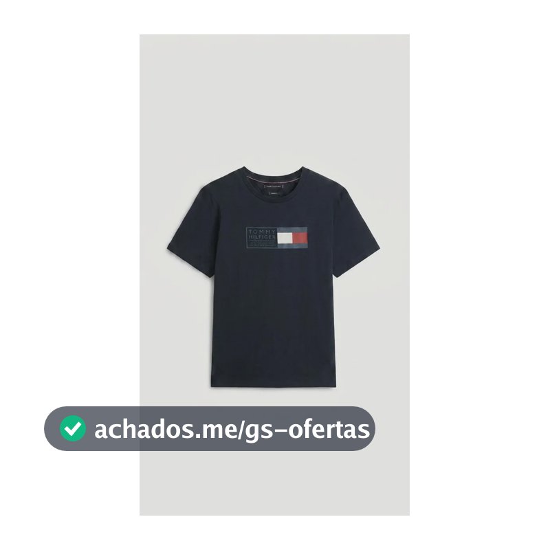 Camiseta Tommy Hilfiger Masculino Abmw0mw42366thbdsg Desert Sky Liso G