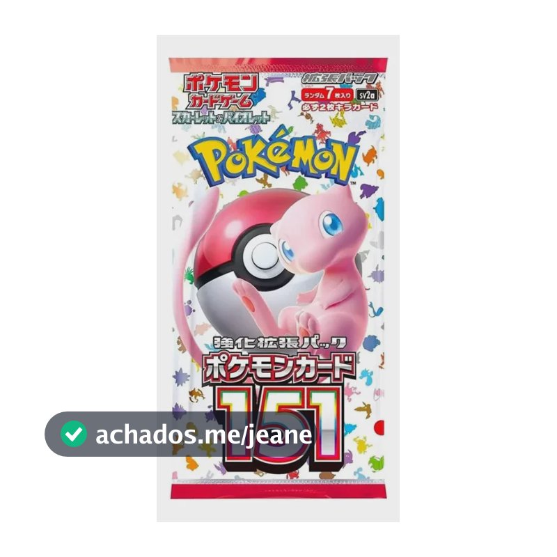 Pokémon Tcg 151 Booster Avulso - Japonês Original Lacrado Mew