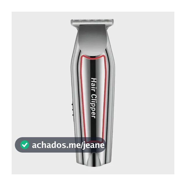 Maquina Cortar Cabelo Aparar Barba Kemei Km-032 Acabamento Prateado 127/220v