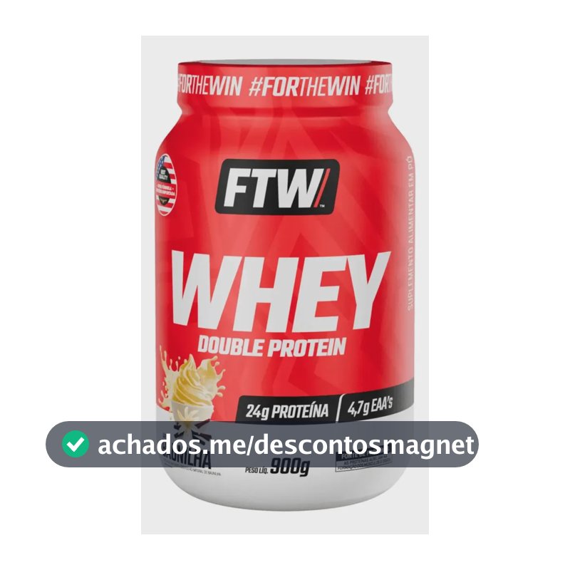 Whey Protein Double Protein 900g Sabor Baunilha - FTW