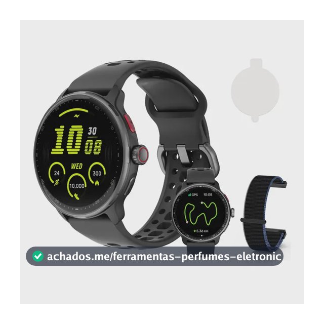 Relógio Inteligente Gps Smartwatch Amoled 3atm Sport Gps Caixa Preto