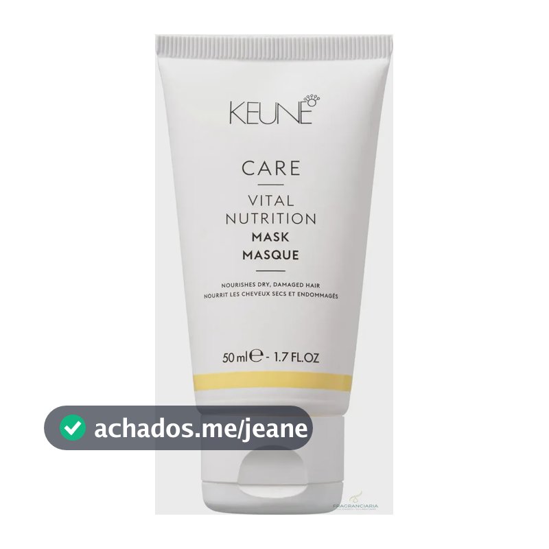 Máscara Keune Care Vital Nutrition 50ml Nutrição e Reparação para Cabelos Secos e Danificados
