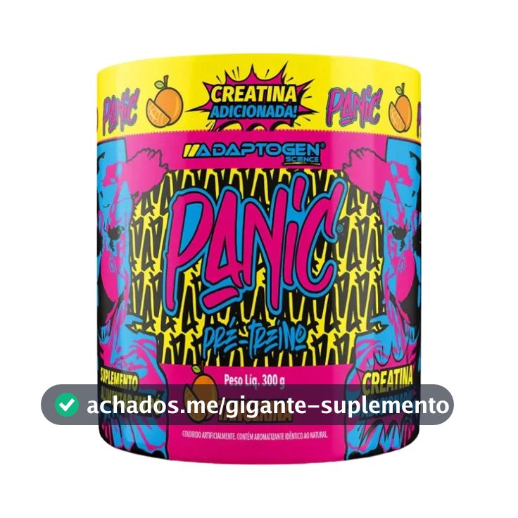 Creatina Adaptogen Panic Pré-Treino em pó sabor Tangerina x 300g