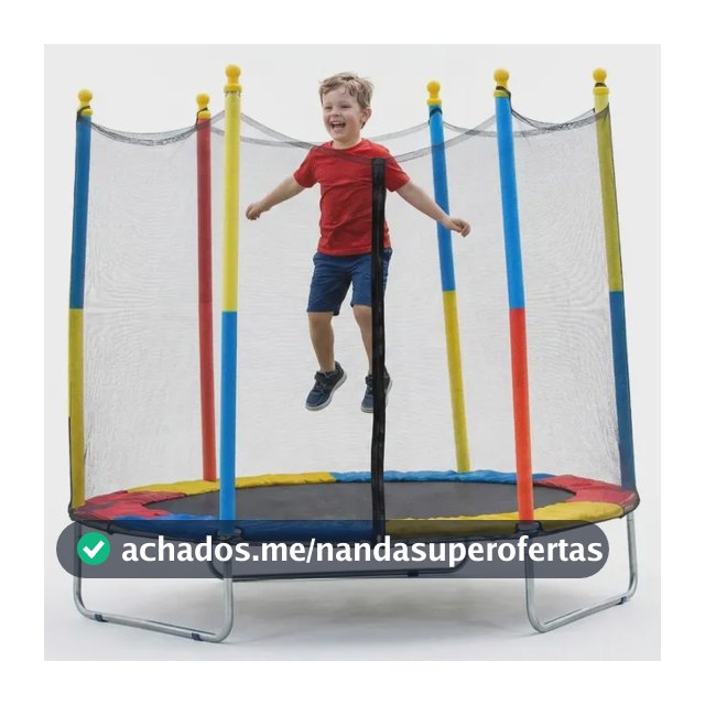 Cama Elástica Infantil Pula Pula 1,8m Trampolim Com Zíper